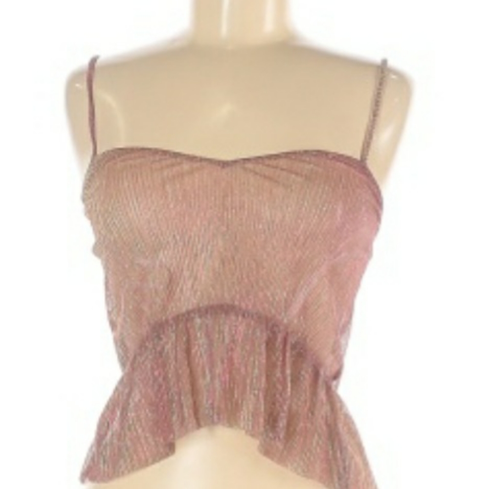 LF One Way NWT! pink & gold sheer top 🤍XSmall